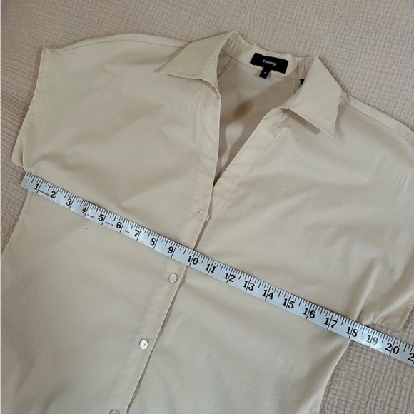 Theory Nude Tan Dolman Poplin Button Down Shirt Dress NEW - Picture 7 of 9
